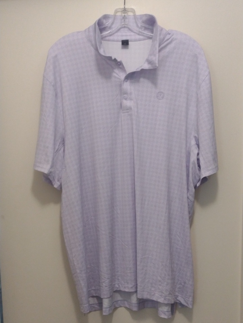 Lululemon Men's Lavender And White Polo (J1073)